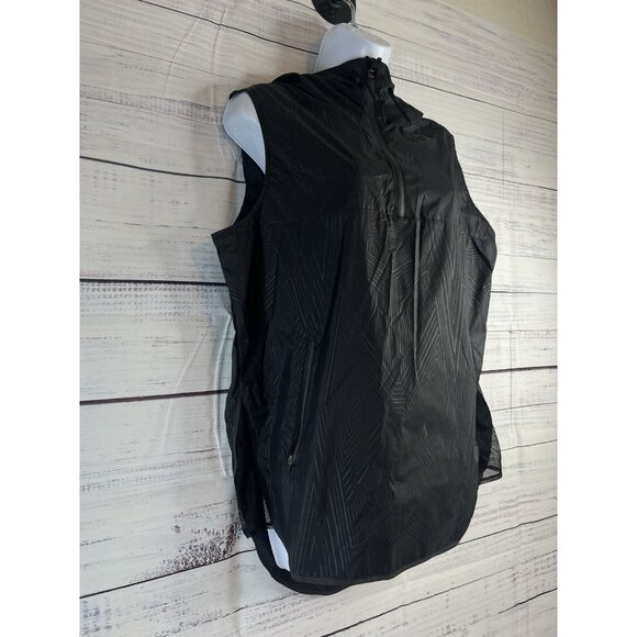 Ivy Park Black Reflective Athletic Hooded Running Vest  Size Medium Sporty - Picture 2 of 16